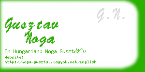 gusztav noga business card